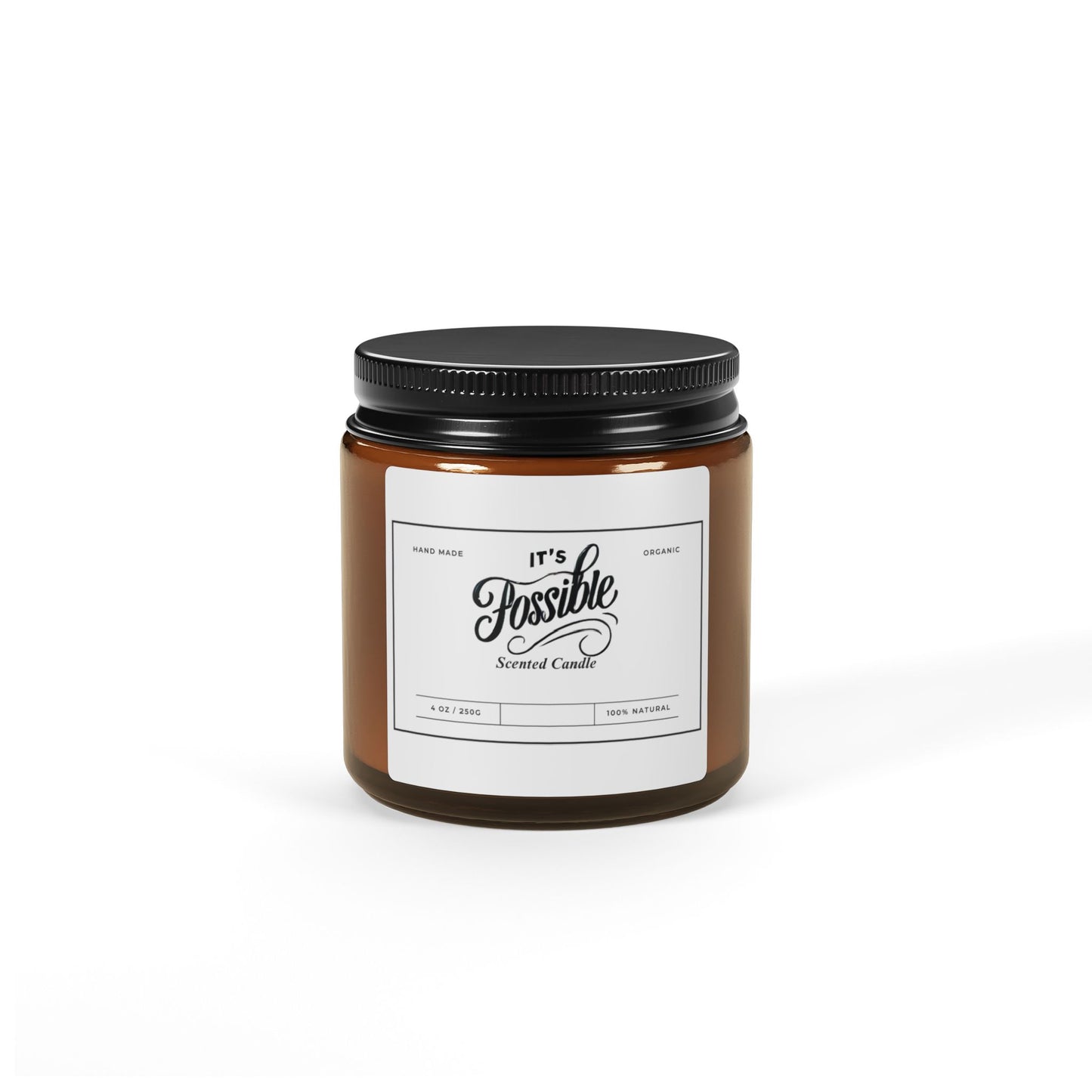 "It's Possible" Scented Soy Candle - Relaxing Aromatherapy in Amber Jar