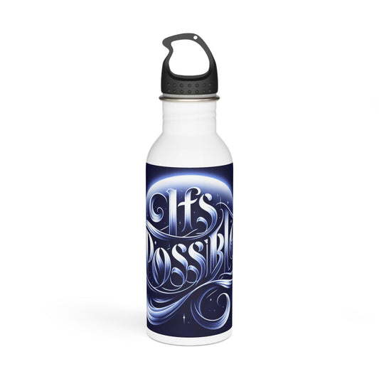 Inspirational Stainless Steel Water Bottle – "It's Possible" - Motivational Hydro Flask for Active Lifestyle