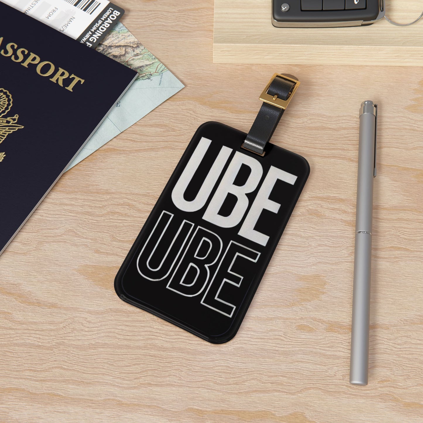 'UBE' Luggage Tag Black