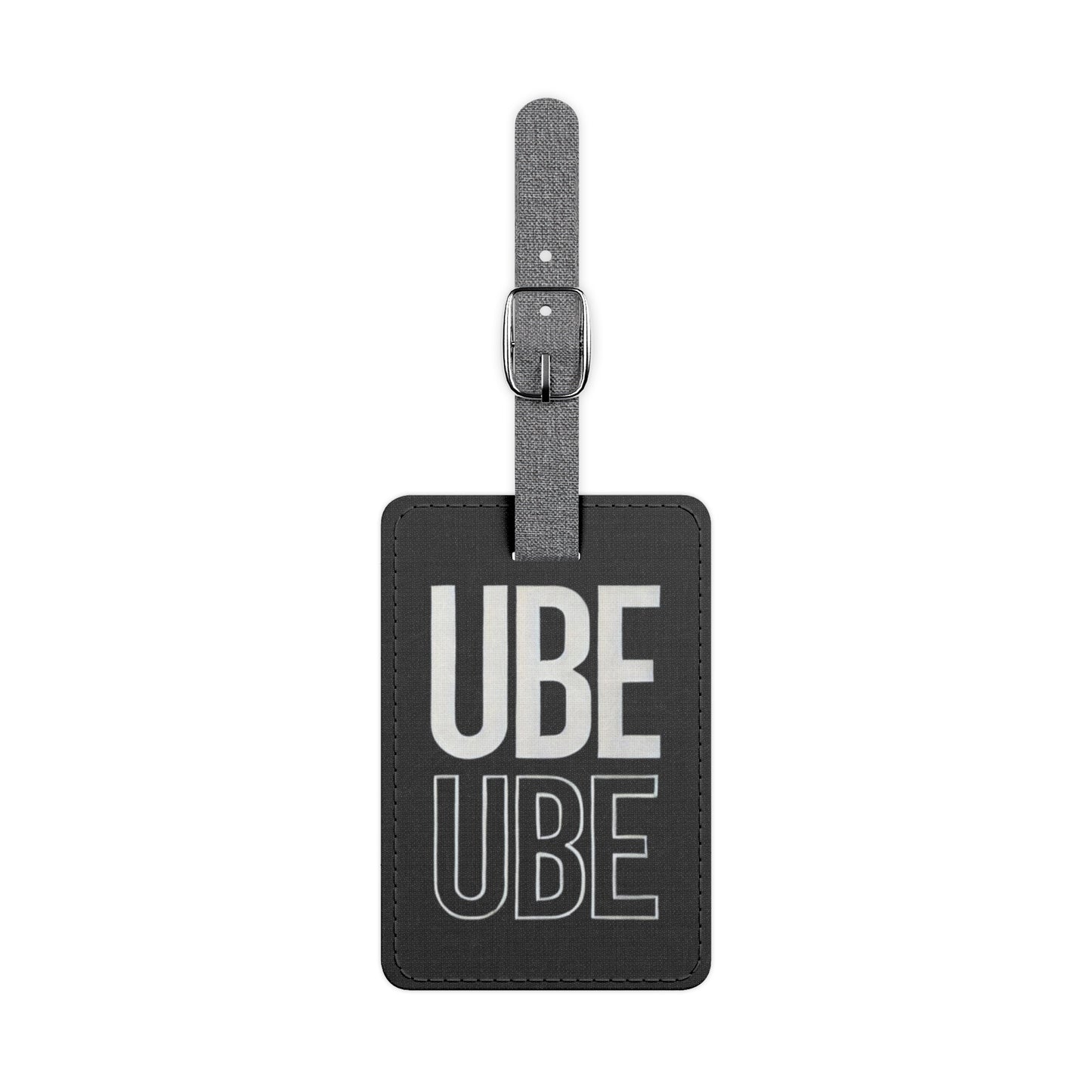 Stylish 'UBE' Luggage Tag Black