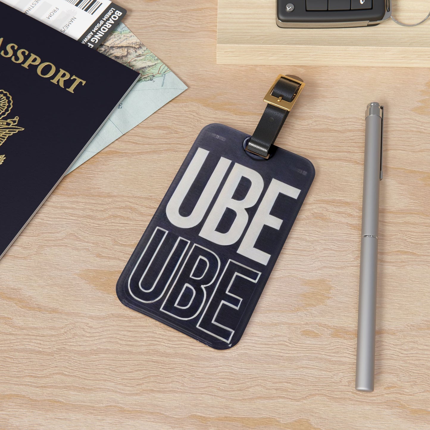 'UBE' Luggage Tag Blue